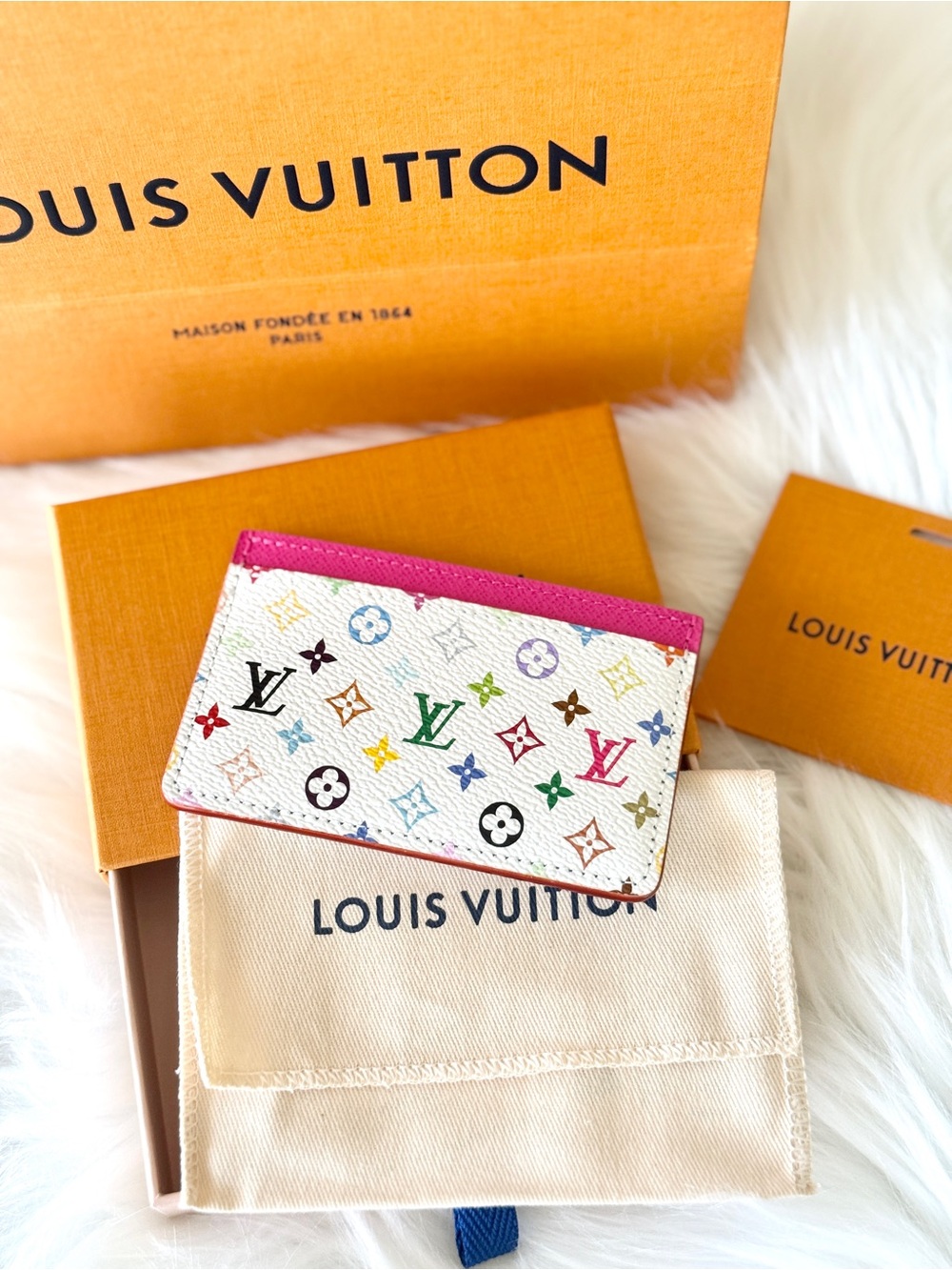 LOUIS VUITTON MURAKAMI CARD HOLDER LV x TM MULTICOLOR CARD HOLDER